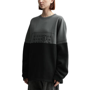 Sudadera de lana de manga larga de gran tamaño para mujer, insignia de lavado ácido, logotipo personalizado impreso, Sudadera con capucha de invierno informal holgada - Product Image 6