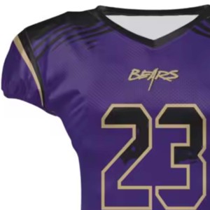 Uniformes de football américain unisexes de qualité supérieure, design personnalisé, taille plus, jersey respirant, couleur unie, adapté aux sports d'été - Product Image 2