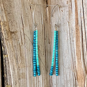 Only 2 Left and in 19 Baskets Seed Bead Earring - Native Earring - Fringe Earring - Product Image 1