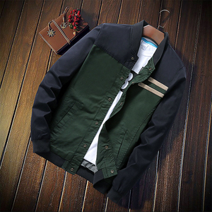 Customized Casual Slim Fit <b>Men</b> Varsity <b>Jacket</b> Zip up Stand Collar <b>men's</b> <b>Jackets</b> Windbreaker Coats Bomber <b>Jacket</b> for <b>Men</b> - Product Image 2