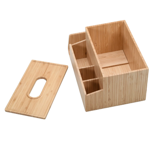 Caja de pañuelos hecha de materiales naturales, tamaño personalizable bajo pedido, caja de pañuelos multifuncional, caja de papel con un compartimento - Product Image 2