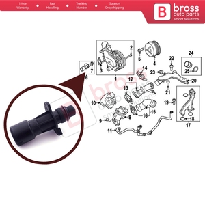 Manguera Conectora de Entrada del Enfriador de Aceite del Motor BHC653 LR028136 para Land Sport LR4 Range - Product Image 5