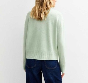 Loose Fit Mujer Pullover Sudadera Moda Color Liso Mujer Sudadera Mujer Manga Larga Cuello Redondo Sudadera - Product Image 4