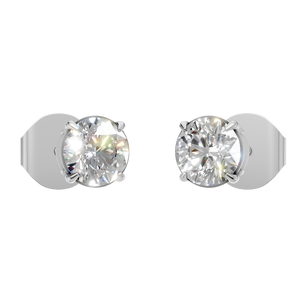 Pendientes de Oro Sólido de 18K con Diamantes Cultivados en Laboratorio con Certificación IGI, 1ct, F VS1, Corte Brillante Redondo, para Mujer - Product Image 1