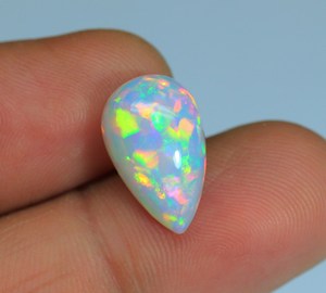 Amazing Ethiopian Opal Cabochon <b>Stone</b> Loose Precious Pear Shape Welo Galaxy <b>Fire</b> Ethiopian Opal Gemstone For Making Jewelry - Product Image 3