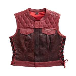 Chaleco de Cuero para Hombre al por Mayor - Ropa Exterior Cortavientos con Botones de Cuerno, Suministro de Fábrica para Pedidos de Gran Volumen - Product Image 1