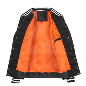 Veste bomber pour homme en toile de haute qualité, nouvelle arrivée automne, col montant, logo sur le devant, vente en gros - Product Image 3