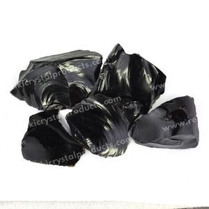 Black Obsidian <b>Raw</b> Stones for Feng Shui <b>Crystal</b> Healing - Product Image 5