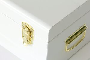 <b>Storage</b> Chest Decorative Trunk Box College Dorm Organizer with Hardware Hasps and Handle - Product Image 5