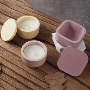 Classy <b>Cup</b> Shape Candle Jar Wax Scented Concrete Candle Jar Unique Look for Ramadan Eid & Christmas Decoration and Other Events - Product Image 5