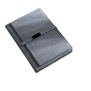 Les blocs-notes en cuir gris personnalisent les cahiers B5 avec le signet et la fermeture magnétique
