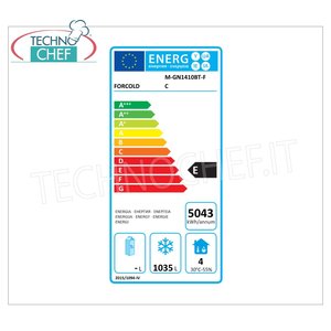 Équipement de réfrigération pour cuisine commerciale Forcold, armoire congélateur 2 portes, système monobloc enfichable, capacité 1300 L, -18/-22°C - Product Image 3