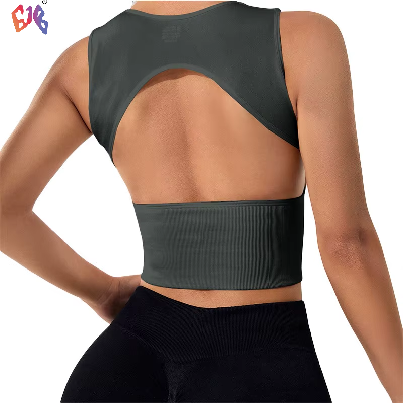 Womens Sleeveless Yoga Tank Top Quick Dry Sports Vest Fitness Workout Top
