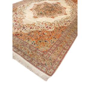 Alfombra de Seda Anudada a Mano Gulmarg, Grande, Rectangular, con Medallón Rojo Naranja, Modelo Pae-5397, para Pasillo, Sala de Estar - Product Image 2