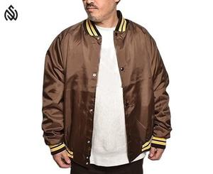 Chaqueta Universitaria de Satén Personalizada con Logotipo Bordado, Prendas Transpirables de Alta Calidad, Chaqueta para Hombre - Product Image 3