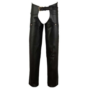 Premium Quality Fully Lined Genuine <b>Leather</b> Motorbike <b>Chaps</b> Wholesale Windproof Protection Custom Made Sizes Customized Color - Product Image 2