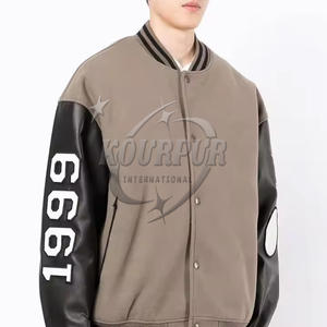 Veste universitaire pour hommes de haute qualité pour l'hiver respirant à séchage rapide avec col montant et manches complètes en toile Service OEM - Product Image 4