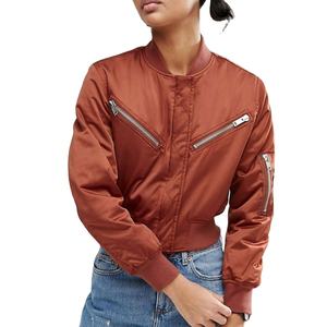 Blouson bombardier de baseball personnalisé de haute qualité brodé sur mesure pour femmes universitaires blouson d'aviateur à manches en cuir Letterman - Product Image 1