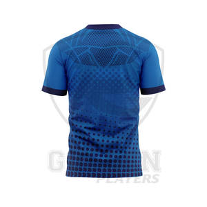 Camiseta bordada personalizada para hombre con estilo 2024, tela tejida de alta calidad, cuello redondo transpirable con cuello en O- V con logotipos en 3D - Product Image 6