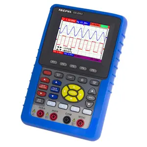 Tecpel osciloscópio digital 2ch, multímetro digital portátil os-2062 60mhz