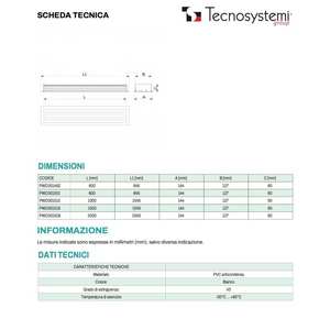 Diffuseur linéaire en PVC anti-condensation à 3 fentes Tecnosystemi pour systèmes CVC, pièce de retour d'air - Product Image 6