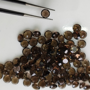 Cuarzo Ahumado Natural de 6MM, Corte Brillante Redondo, Gema Suelta de la Mejor Calidad para la Fabricación de Joyas - Product Image 2