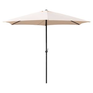 Ombrellone da Giardino Moderno Ecru 300mm Quadrato 236cm di Altezza con Base in Ferro e Telaio in Acciaio per Esterni, Spiagge e Hotel - Product Image 1