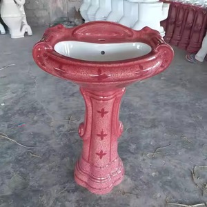 Évier de salle de bains à surface solide Offre Spéciale avec lavabo autoportant sur pied Approvisionnement bon marché - Product Image 6