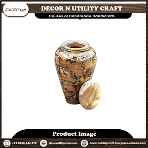 Venta al por mayor de urna de cremación de palisandro hecha a mano personalizada para cenizas de mascotas humanas, contenedor decorativo grabado para uso doméstico antiguo - Product Image 3