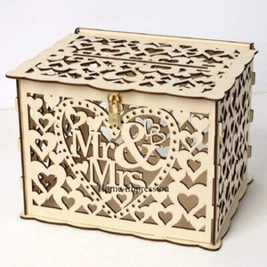 Fourniture directe d'usine la plus fantaisie Unique concepteur de découpe laser Look attrayant luxe en bois acrylique boîte-cadeau de mariage fournitures - Product Image 1