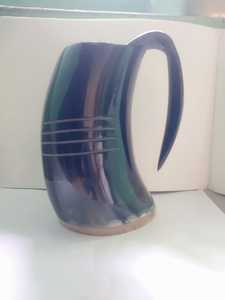 แก้วน้ําแตรธรรมชาติใช้ในบ้านและงานปาร์ตี้และโรงแรม แก้วไวกิ้งแตรดีไซน์ไม่ซ้ําใคร แก้วแตรโบราณ - Product Image 4