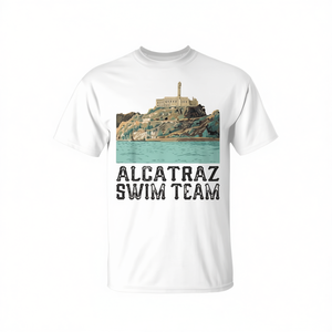 Camiseta del equipo de natación Alcatraz, algodón, corte regular, unisex, talla adulta, informal, para piscina, para todas las estaciones, 18+ - Product Image 2