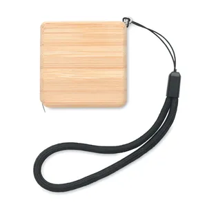 SOKUTEI Rubans à mesurer écologiques rétractables en bambou, gadgets promotionnels - Product Image 2