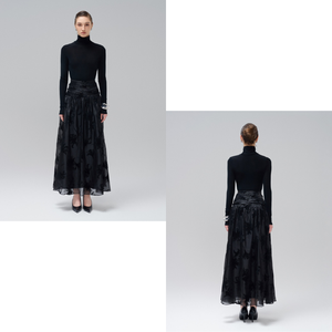 กระโปรงหรูหราสไตล์มินิมอลของผู้หญิงกระโปรงทรงเอบานกระโปรงผู้หญิงกระโปรงแมกซี่แบบ Wilfred กระโปรง2024ผลิตในเวียดนาม - Product Image 1