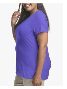 Camiseta de Algodón de Manga Corta con Cuello Redondo para Mujer, Talla Grande, Logotipo Personalizado, Nueva Llegada, Ropa de Calle, Venta al por Mayor de Fábrica de Bangladesh - Product Image 6