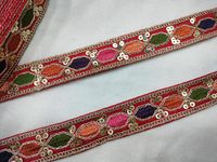 Dentelles florales dorées brodées de luxe avec découpe ajourée |   Fil Zari Métallique pour Bordures de Robes de Mariée et Fournitures de Bordures de Vêtements Ethniques Haut de Gamme