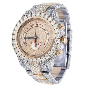 Hip Hop Stylish Luxury Men's <b>Wrist</b> Watch Moissanite Diamond VVS Clarity ETA Quartz Movement Stainless Steel <b>Band</b> Crafted Jewelry - Product Image 1