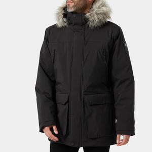 Chaqueta Parka de Alta Calidad para Hombre, Estilo Urbano, con Logotipo Personalizado Impreso, Color Sólido - Product Image 1