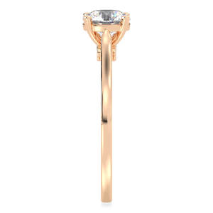 Anillo de Compromiso REYES Hecho a Medida en Oro Rosa de 14K/18K con Diamante Cultivado en Laboratorio de 1 Quilate, Corte Brillante Redondo, Joyería Fina para Mujer - Product Image 5