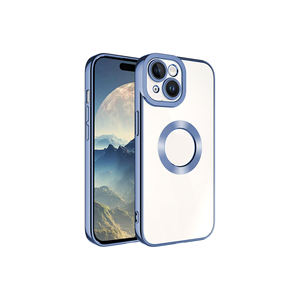 Funda de Silicona Netzy SAFA Omega para iPhone 15 7 Plus 11Pro - Azul Sierra con Protección de Cámara y Ventana para el Logotipo - Product Image 1