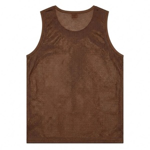 Thin Non See Through Polyester Mesh <b>Net</b> For Sweat And Heat Control Double Neck Lining Gym Colorfast Fabric Tank <b>Top</b> For Hiit - Product Image 3