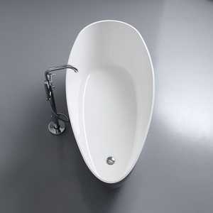 Baignoire autoportante design moderne Rome Grey – Baignoires autoportantes de style contemporain - Product Image 4