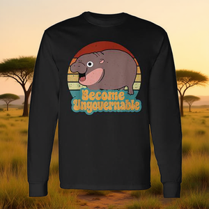 T-shirt à manches longues pour bébé mignon, motif hippopotame, de la marque Become Ungovernable - Product Image 3