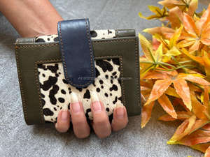 Handmade Real Hair Hide Animal Print Fur Leather Clutch Casual Stylish <b>Wallets</b> <b>Card</b> Holder Genuine Leather Small Coin Purse Cute - Product Image 2