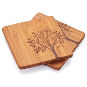 Posavasos Redondo de Madera Hecho a Mano con Diseño de Flores Cortadas con Láser, para Bebidas, Té, Café, Decoración de Mesa para el Hogar, Ecológico, Floral de Madera - Product Image 2