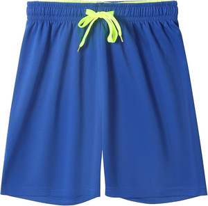 Camisa atlética holgada informal de manga corta para niños y conjunto de pantalones cortos de malla activa con patrón sólido - Product Image 6