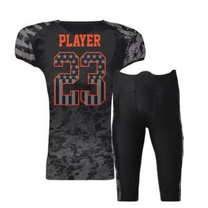 Uniforme de fútbol americano de poliéster 100% personalizado al por mayor con características únicas transpirables de talla grande de alta calidad - Product Image 2