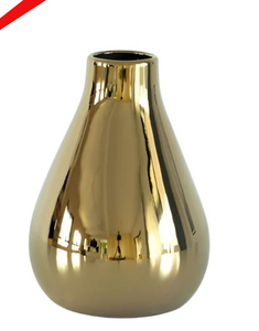 Jardinière en métal fini doré brillant à l'aspect étonnant pour décoration intérieure et extérieure - Product Image 1