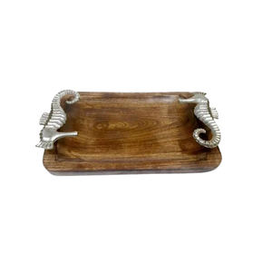 Accesorios de utensilios de cocina Bandeja de servicio exhibida de alimentos con borde de Asa Bandeja de vajilla personalizada de madera pura de buena calidad - Product Image 3