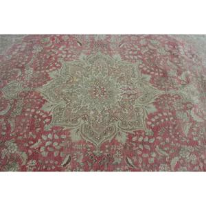 พรมวินเทจสไตล์ตุรกี ขนาด 7.9x11.3 ฟุต พรมขนาดใหญ่พิเศษ พรมลายนามธรรมสีชมพู - Product Image 5